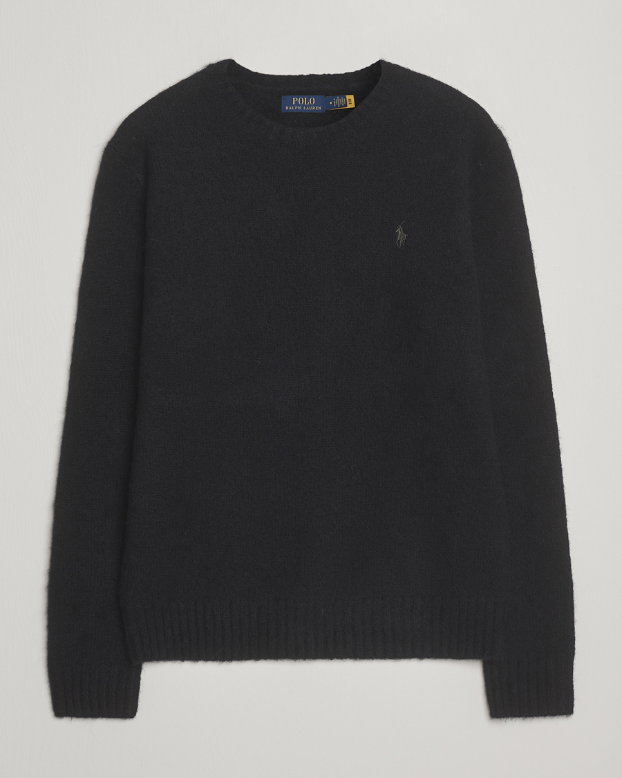 Mies | Puserot | Polo Ralph Lauren | Alpaca Crew Neck Sweater Polo Black Tonal