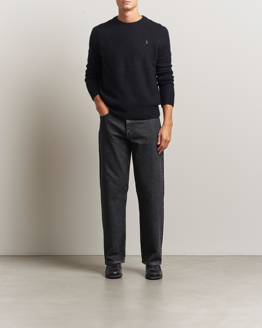 Mies | Puserot | Polo Ralph Lauren | Alpaca Crew Neck Sweater Polo Black Tonal