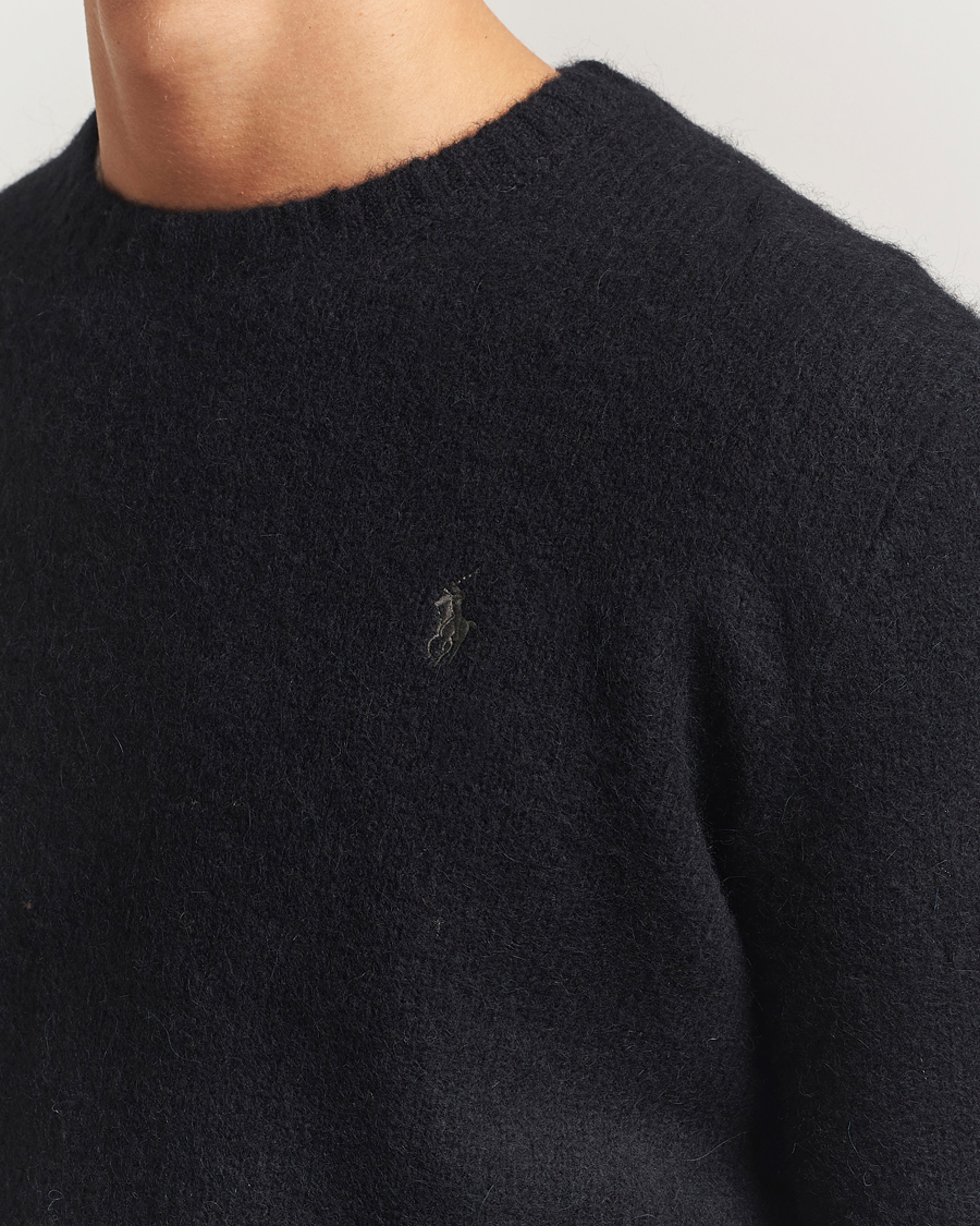 Mies | Puserot | Polo Ralph Lauren | Alpaca Crew Neck Sweater Polo Black Tonal