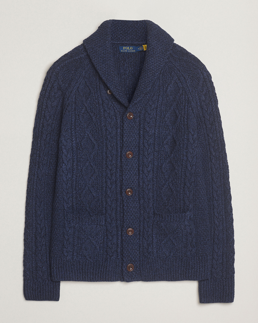 Mies | Puserot | Polo Ralph Lauren | Cotton Shawl Cardigan Navy Heather