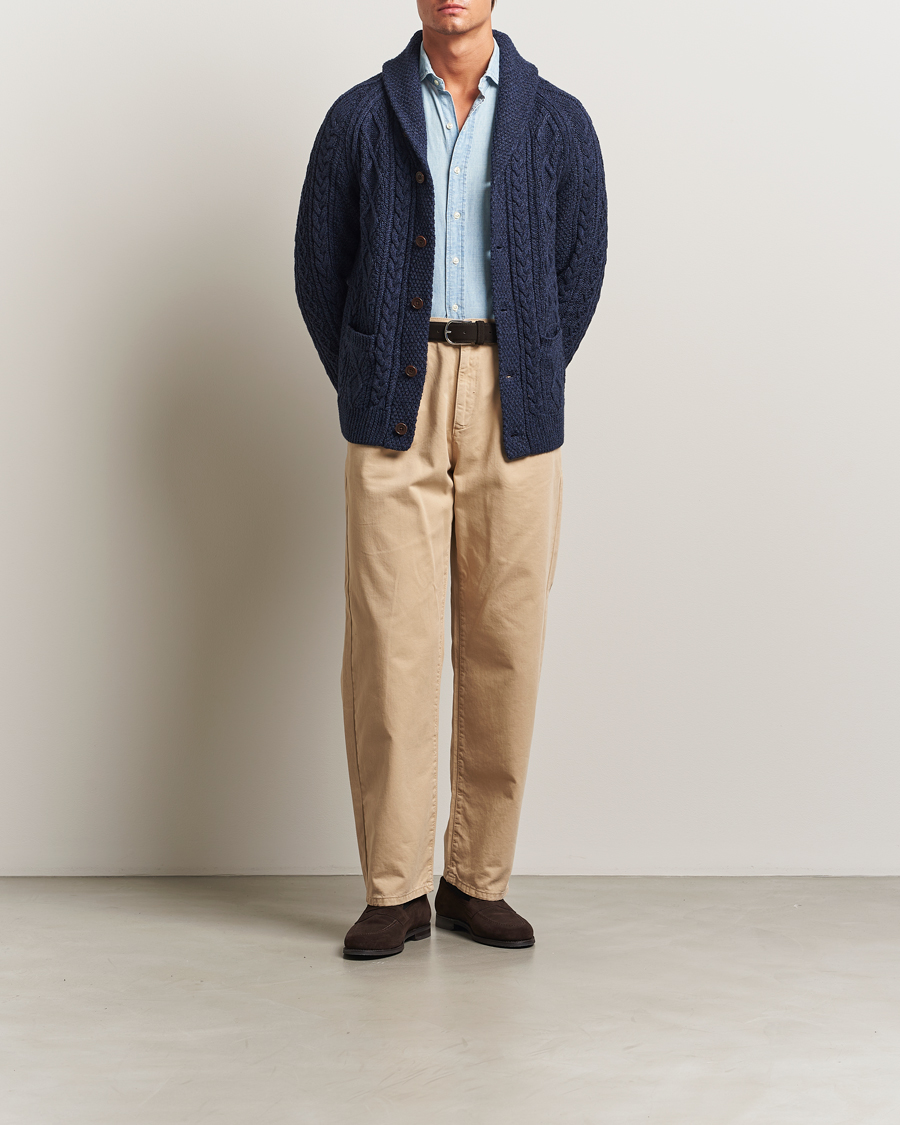 Mies | Puserot | Polo Ralph Lauren | Cotton Shawl Cardigan Navy Heather
