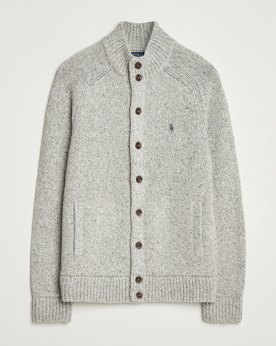 Mies | Puserot | Polo Ralph Lauren | Wool Blend Button Cardigan Grey Marl