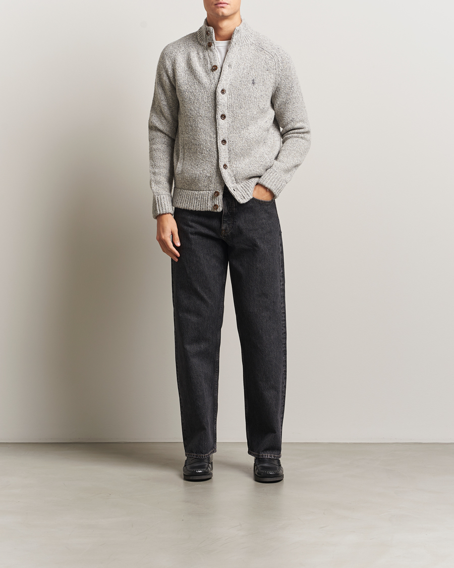 Mies | Puserot | Polo Ralph Lauren | Wool Blend Button Cardigan Grey Marl