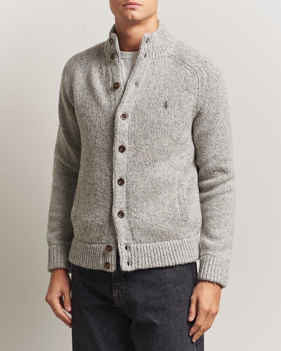 Mies | Puserot | Polo Ralph Lauren | Wool Blend Button Cardigan Grey Marl