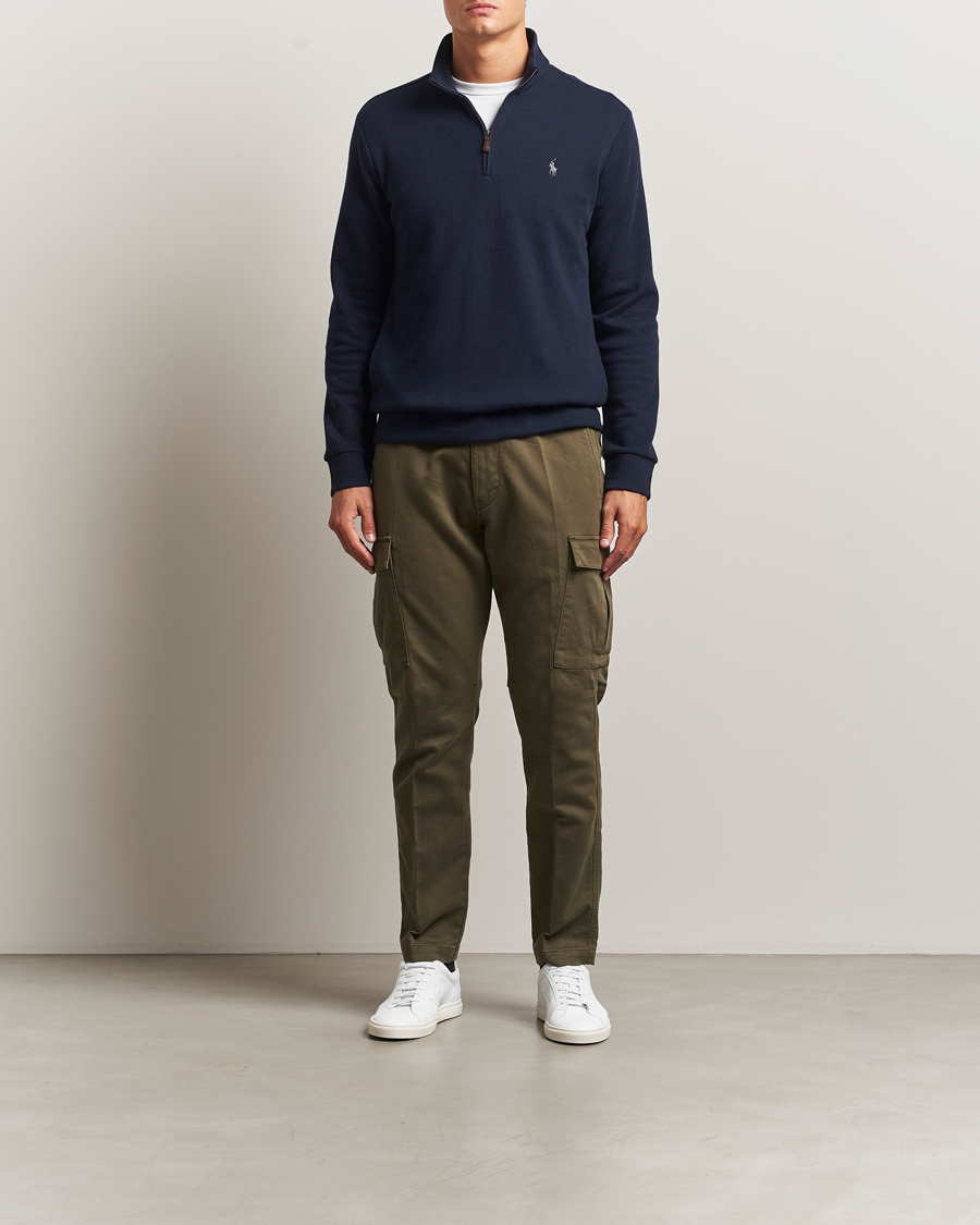 Mies | Puserot | Polo Ralph Lauren | Double Knit Jaquard Half Zip Sweater Aviator Navy