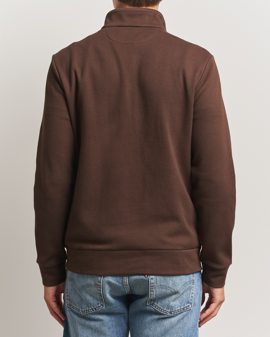 Mies | Puserot | Polo Ralph Lauren | Double Knit Jaquard Half Zip Sweater Nutmeg Brown