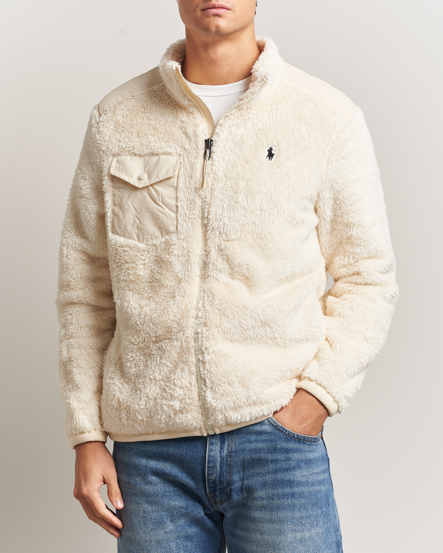Mies | Puserot | Polo Ralph Lauren | Curly Hi-Pile Full Zip Andover Cream