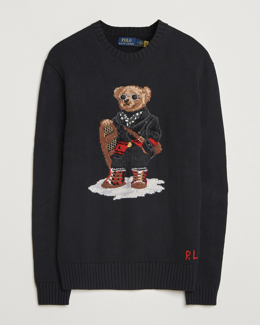 Mies | Puserot | Polo Ralph Lauren | Holiday Bear Cotton Sweater Polo Black