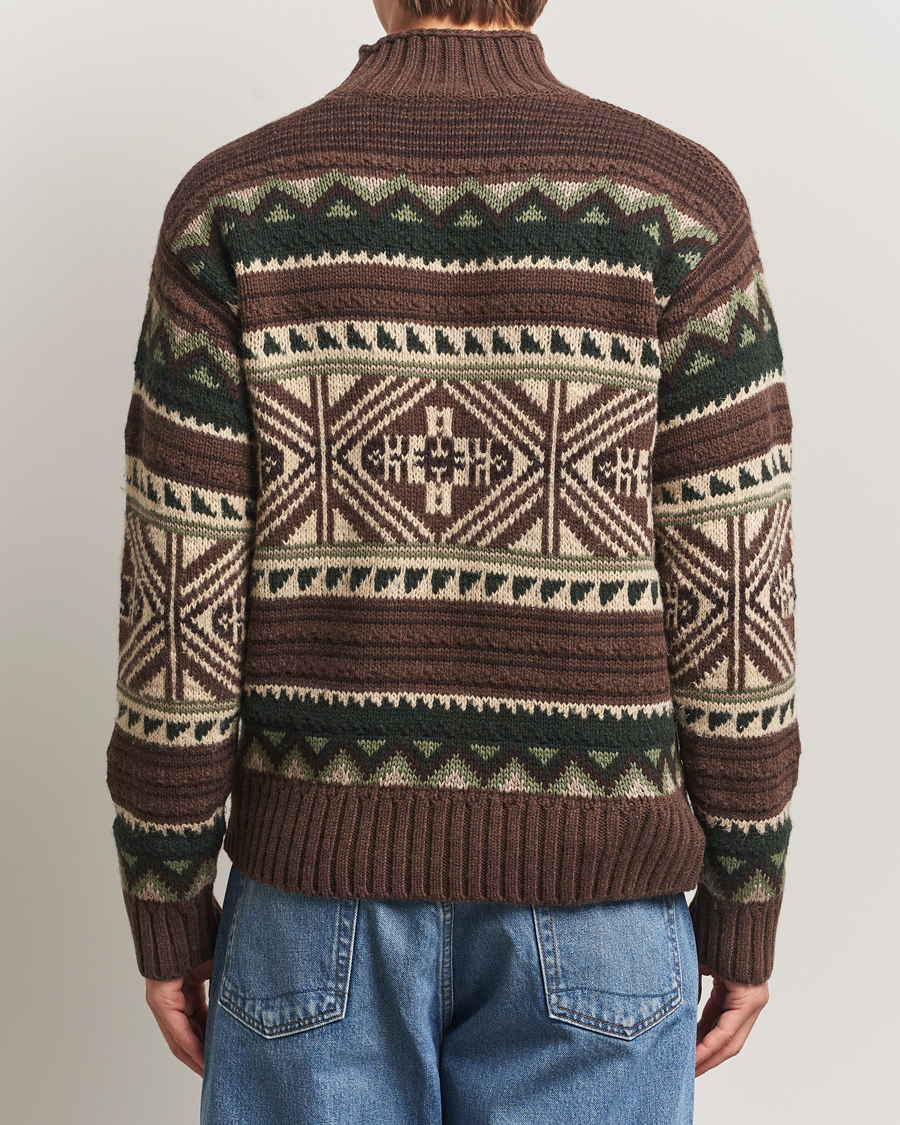 Mies | Puserot | Polo Ralph Lauren | Wool Cotton Blend Sweater Brown Combo