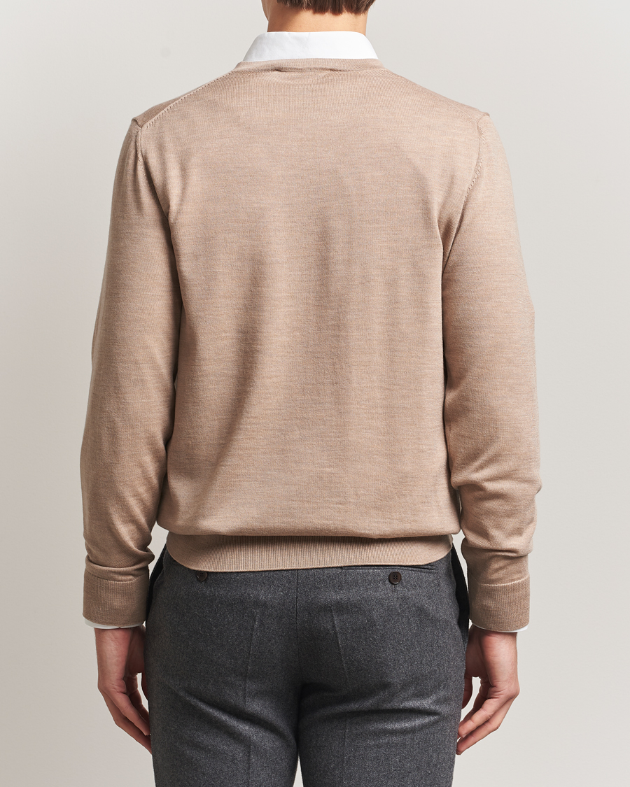 Mies | Puserot | Charles Tyrwhitt | Pure Merino V-Neck Jumper Oatmeal