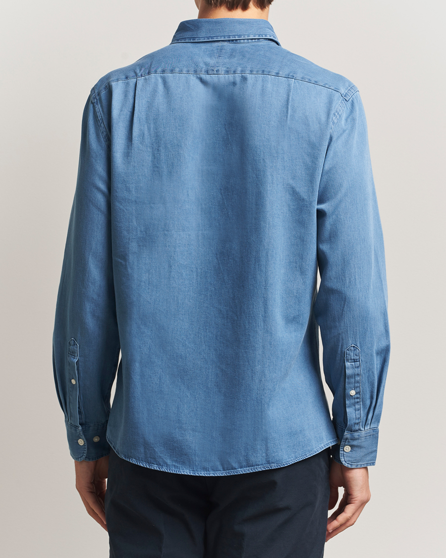 Mies | Kauluspaidat | Charles Tyrwhitt | Slim Fit Button Down Denim Shirt Ocean Blue