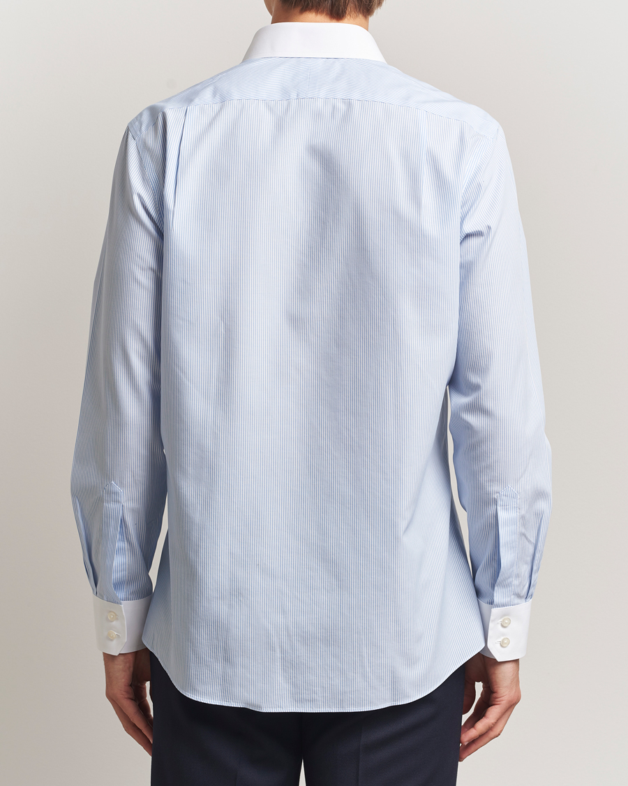 Mies | Kauluspaidat | Charles Tyrwhitt | Slim Fit Non Iron Bengal Stripe Winchester Shirt Sky Blue