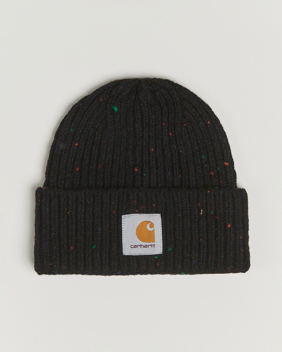 Mies | Carhartt WIP Anglistic Wool/Cotton Beanie Black | Carhartt WIP | Anglistic Wool/Cotton Beanie Black