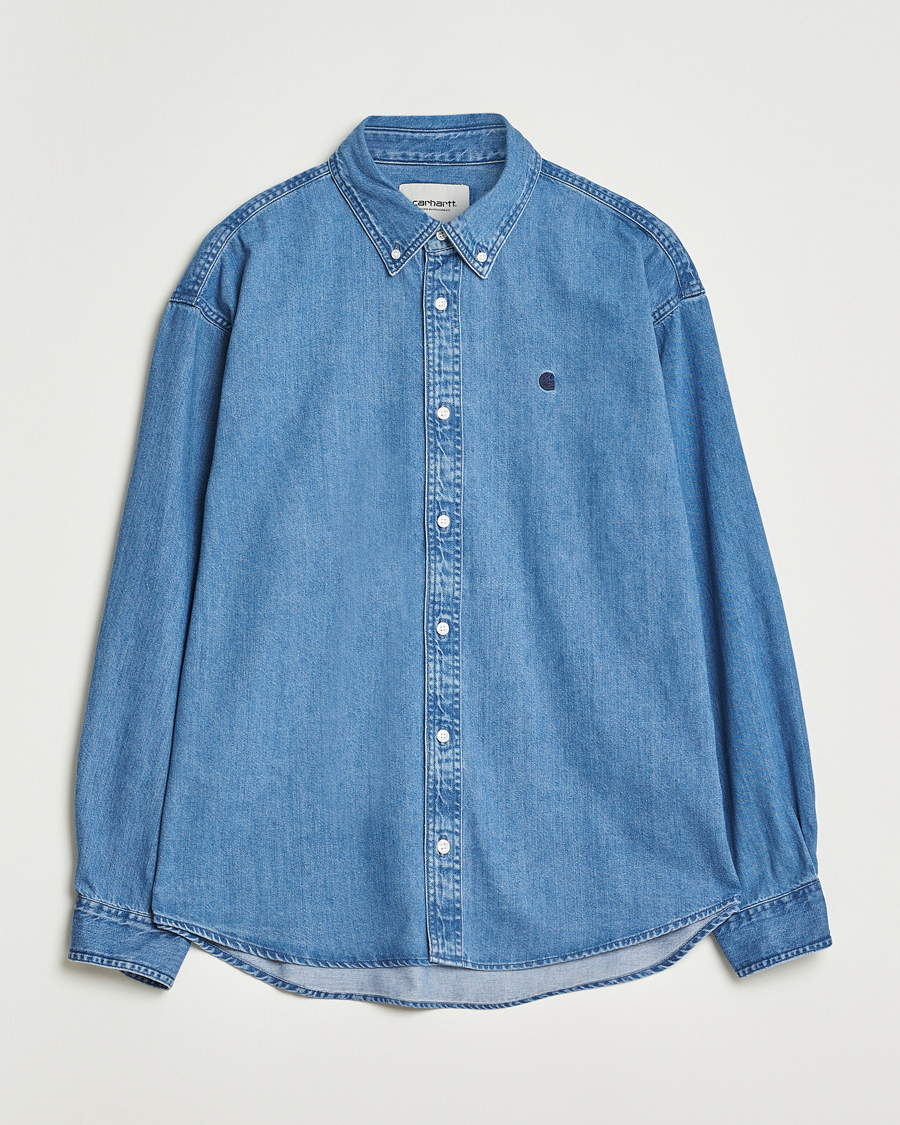 Mies | Kauluspaidat | Carhartt WIP | Lucas Denim Shirt Blue