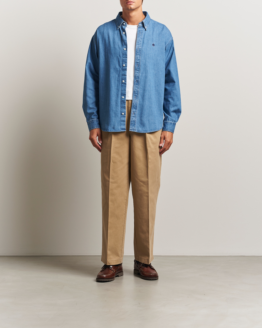 Mies | Kauluspaidat | Carhartt WIP | Lucas Denim Shirt Blue