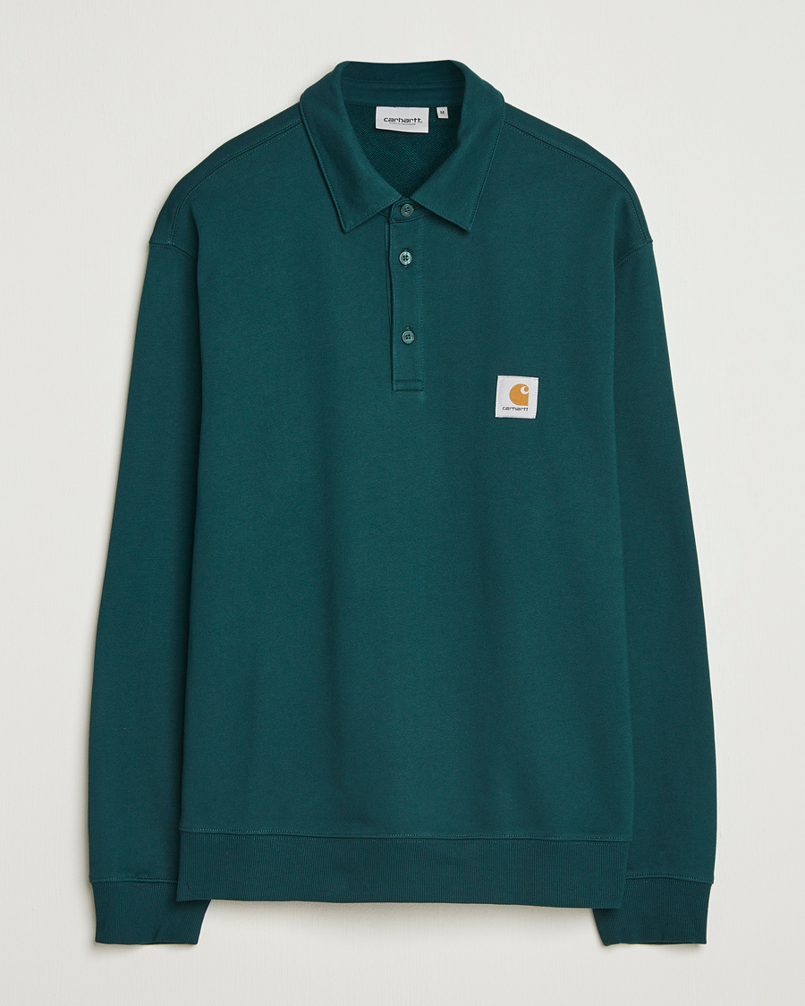 Mies | Puserot | Carhartt WIP | Polo Sweatshirt Dark Fir