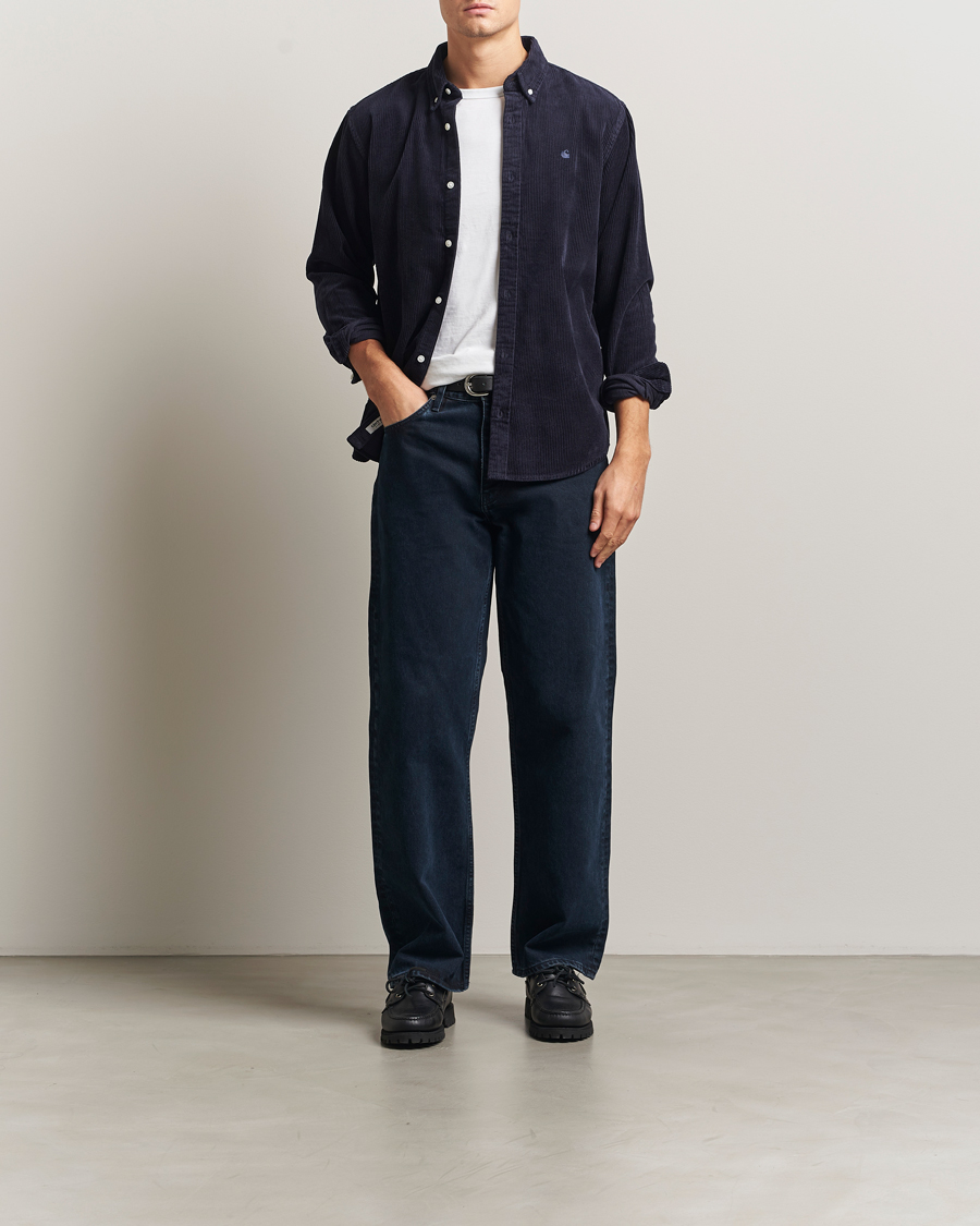 Mies | Kauluspaidat | Carhartt WIP | Madison Cord Shirt Dark Navy