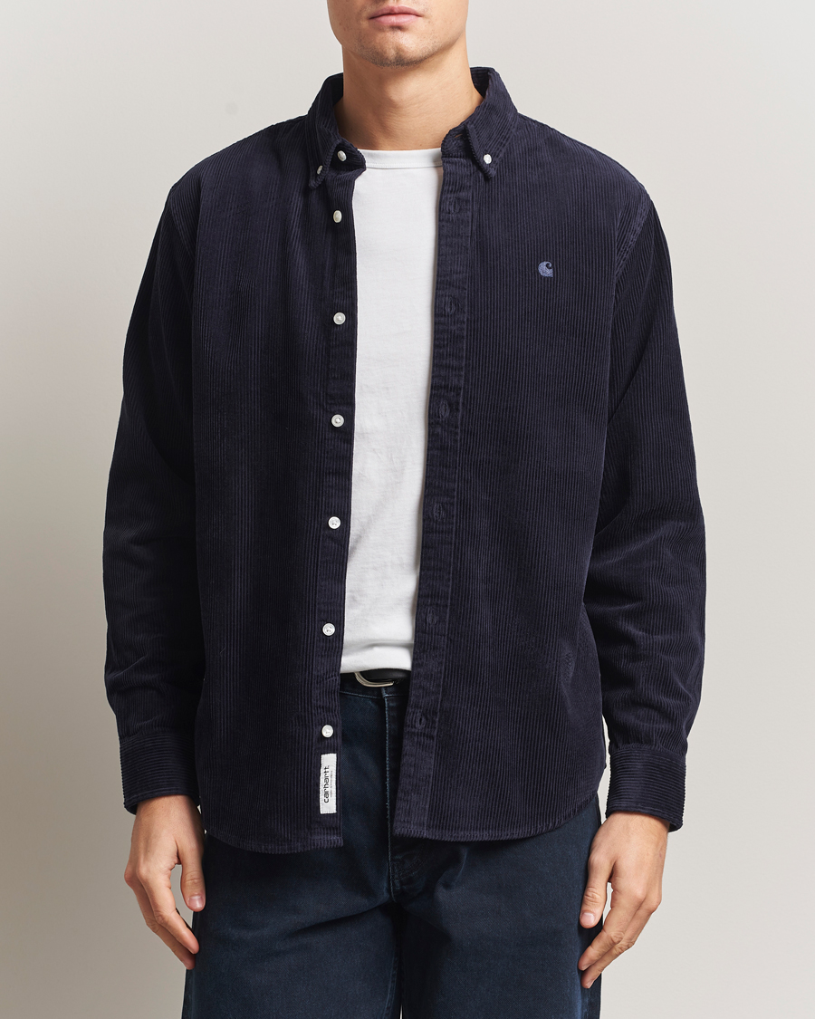 Mies | Kauluspaidat | Carhartt WIP | Madison Cord Shirt Dark Navy