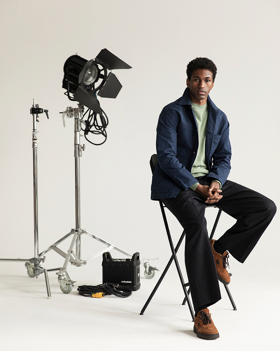 Mies | Takit | Drake's | Duck Cotton Canvas Chore Coat Navy