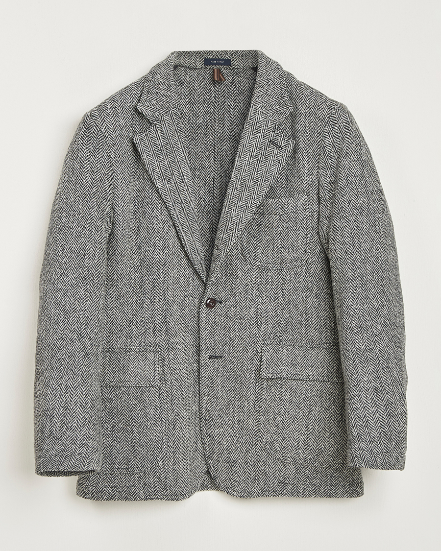 Mies | Pikkutakit | Drake's | MKVII Wool Herringbone Blazer Grey