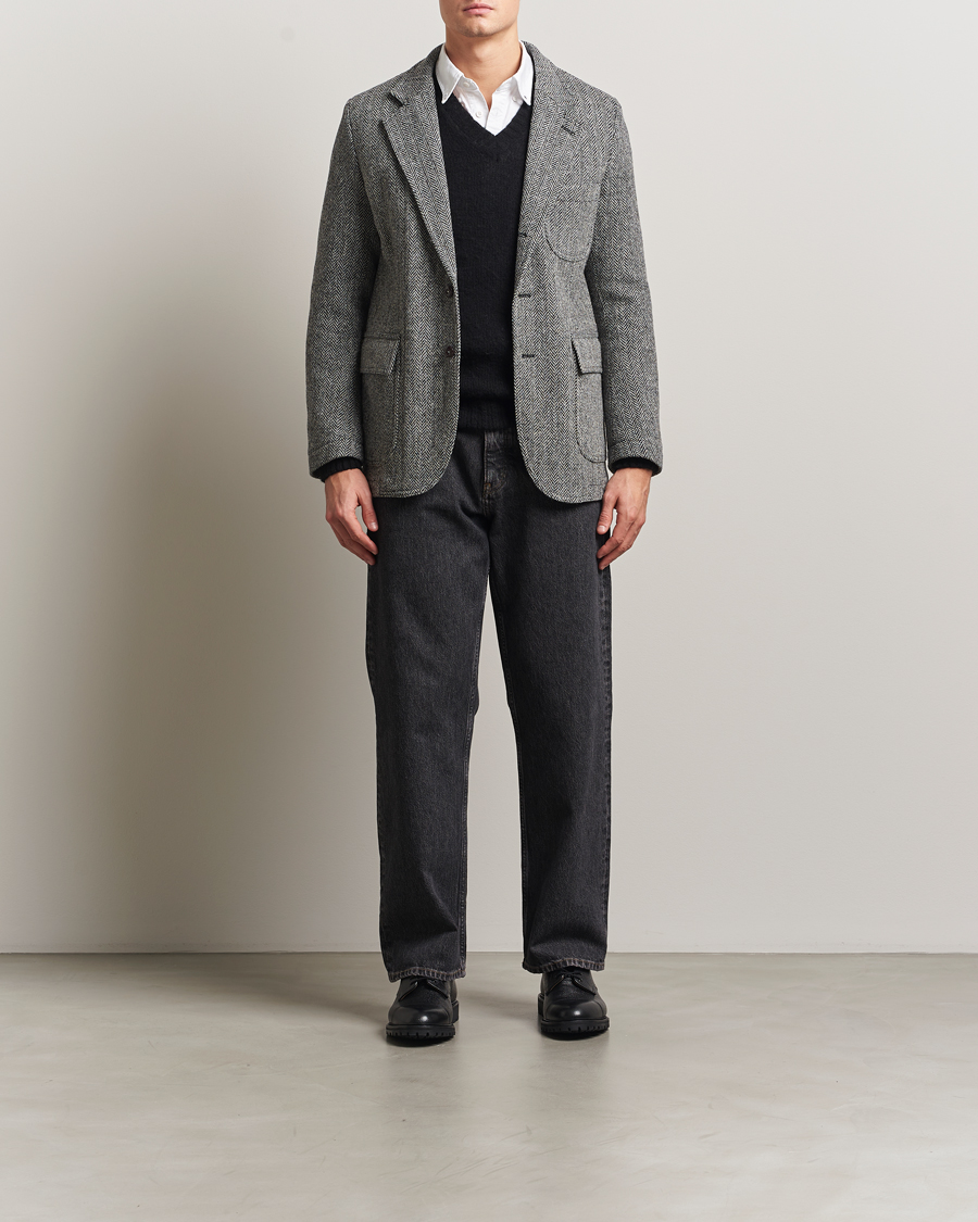 Mies | Pikkutakit | Drake's | MKVII Wool Herringbone Blazer Grey
