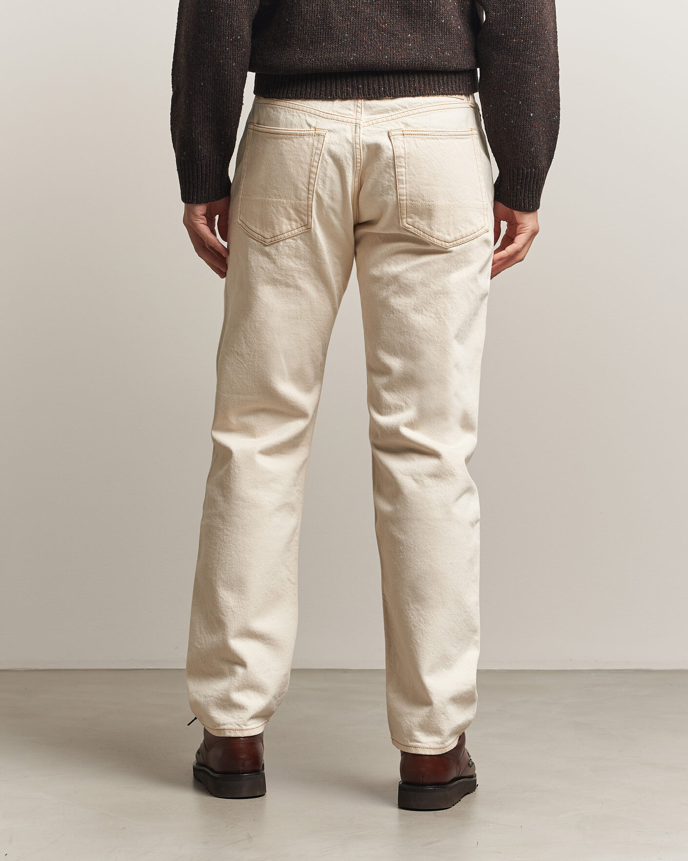 Mies | Farkut | Drake's | 5-Pocket Heavy Cotton Jeans Ecru