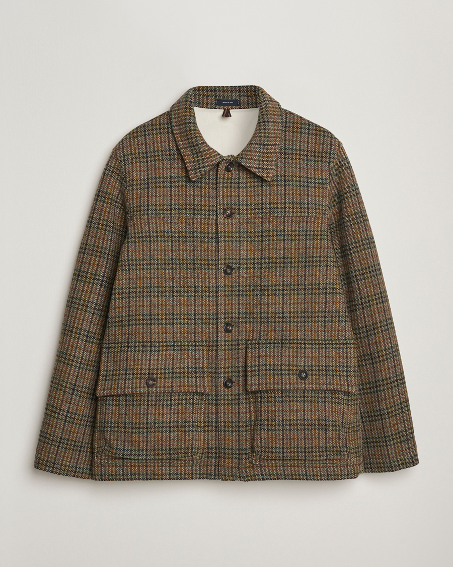 Mies | Takit | Drake's | Check Tweed Donkey Chore Green