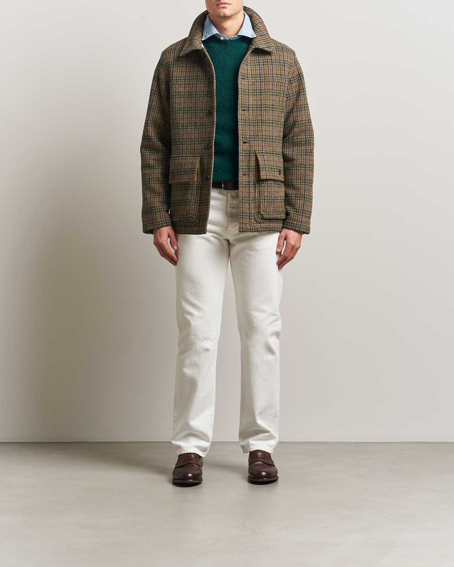 Mies | Takit | Drake's | Check Tweed Donkey Chore Green