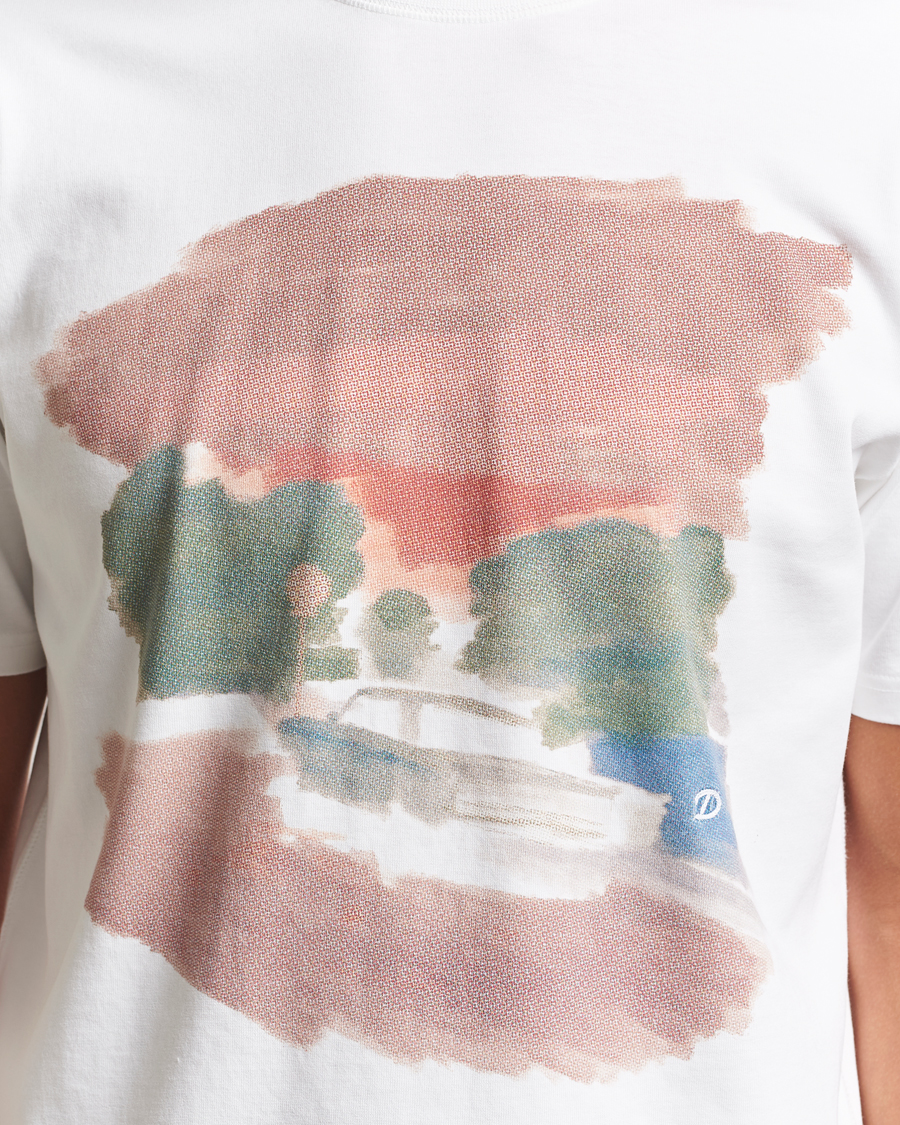 Mies | T-paidat | Drake's | Graphic Print T-Shirt White