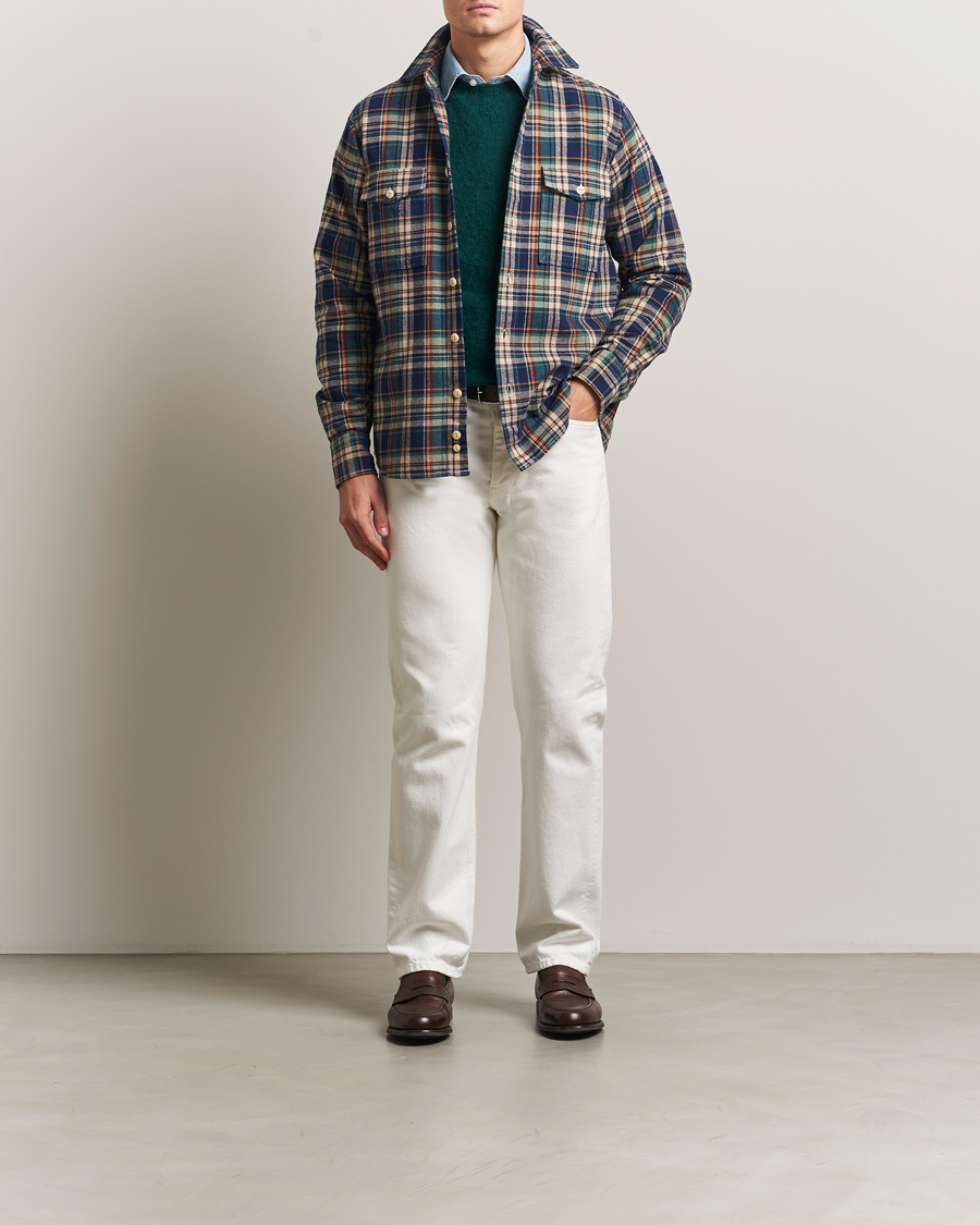 Mies | Kauluspaidat | Drake's | Check Relaxed Block Shirt Multi