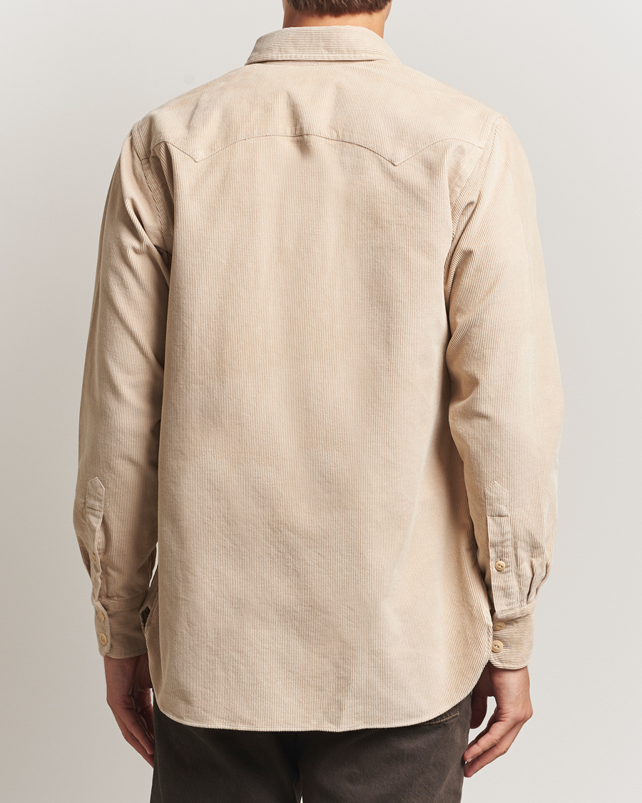Mies | Kauluspaidat | Drake's | Fine Corduroy Work Shirt Ecru
