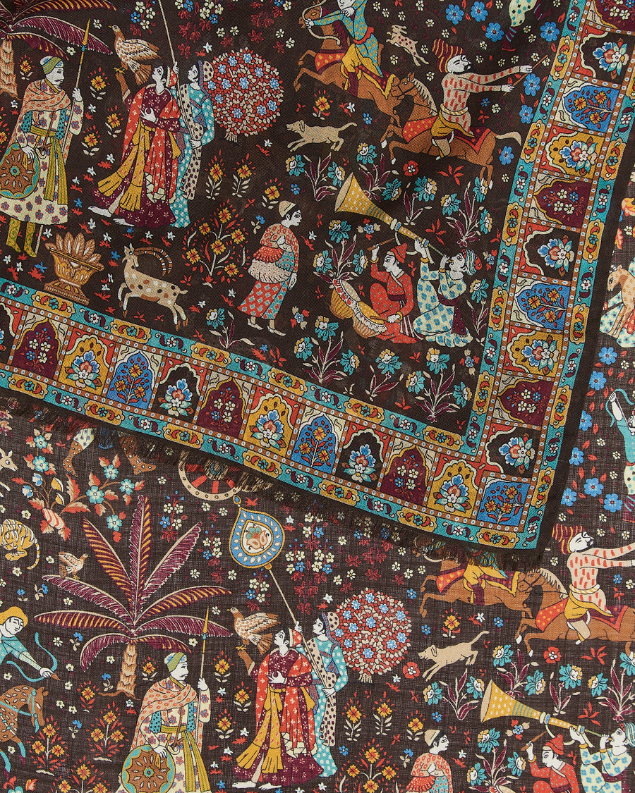 Mies | Drake's Mogul Garden Scarf Brown | Drake's | Mogul Garden Scarf Brown