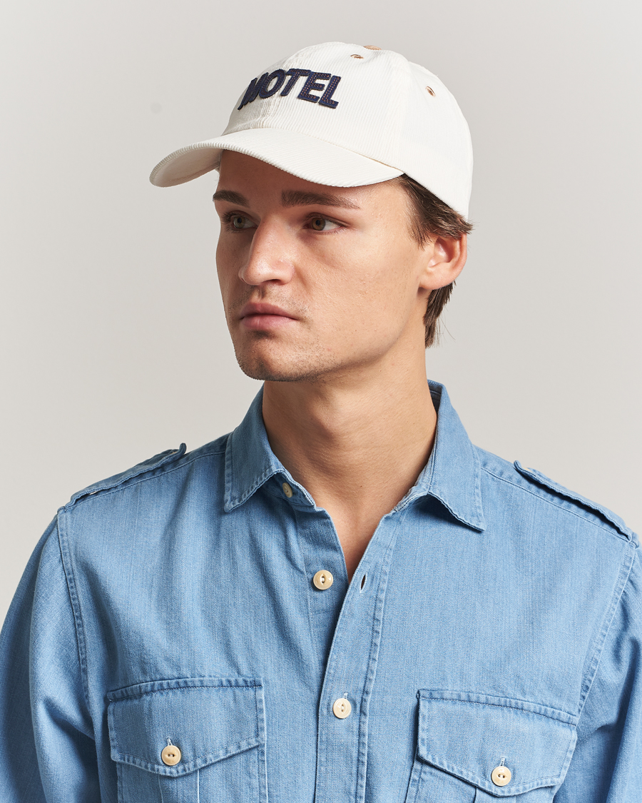 Mies | Päähineet | Drake's | Motel Felt Baseball Cap Ecru