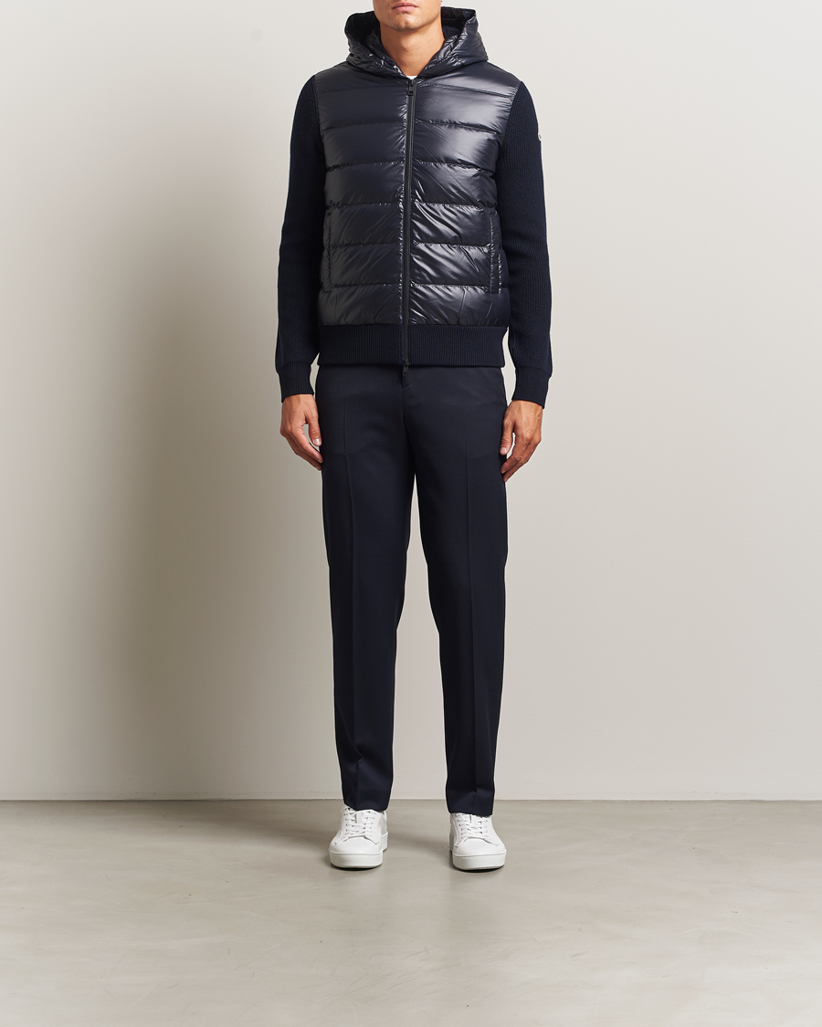 Mies | Puserot | Moncler | Padded Hooded Cardigan Navy