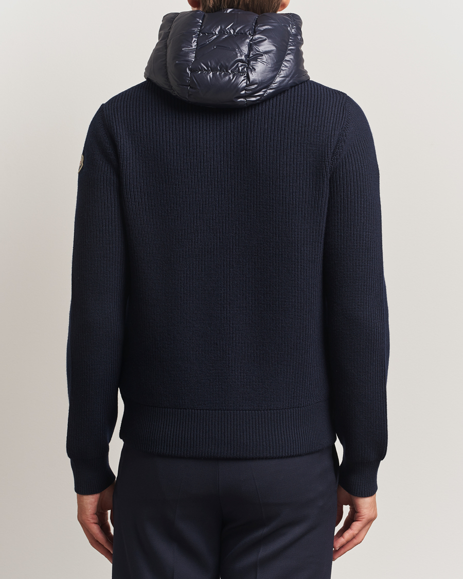 Mies | Puserot | Moncler | Padded Hooded Cardigan Navy