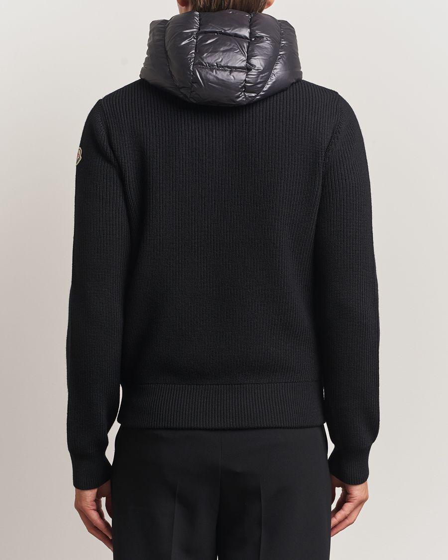 Mies | Puserot | Moncler | Padded Hooded Cardigan Black
