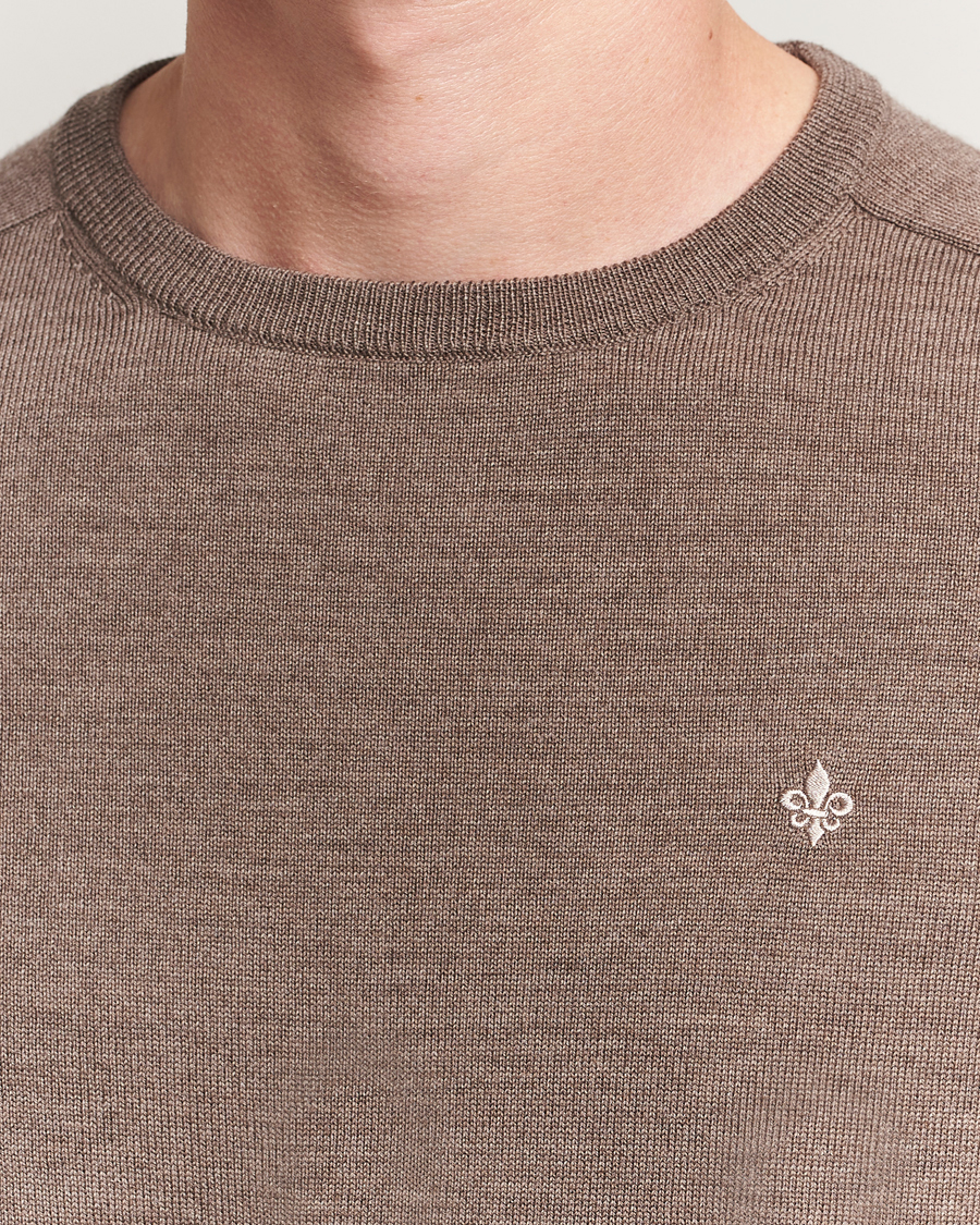 Mies | Puserot | Morris | Merino Oneck Light Brown