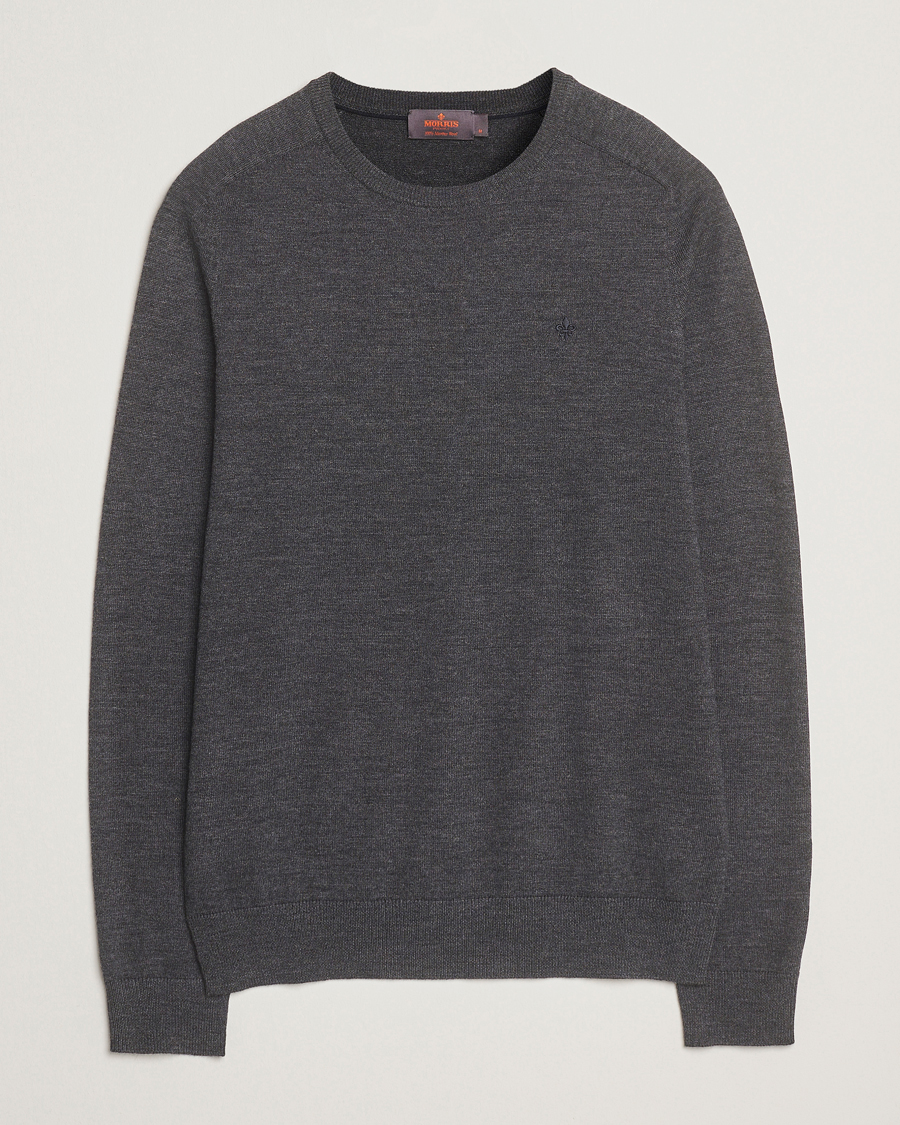 Mies | Puserot | Morris | Merino O-Neck Grey