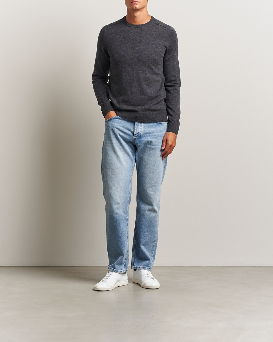 Mies | Puserot | Morris | Merino O-Neck Grey