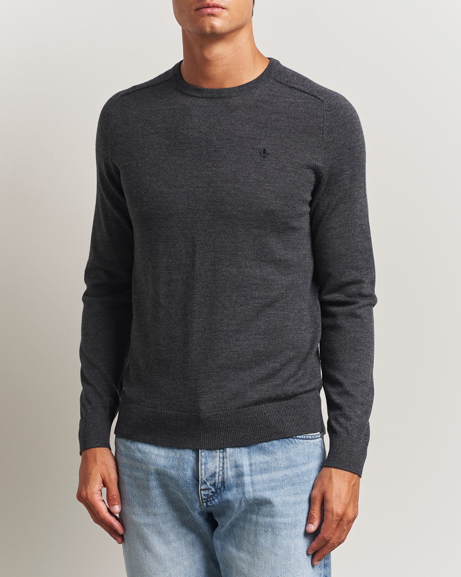 Mies | Puserot | Morris | Merino O-Neck Grey