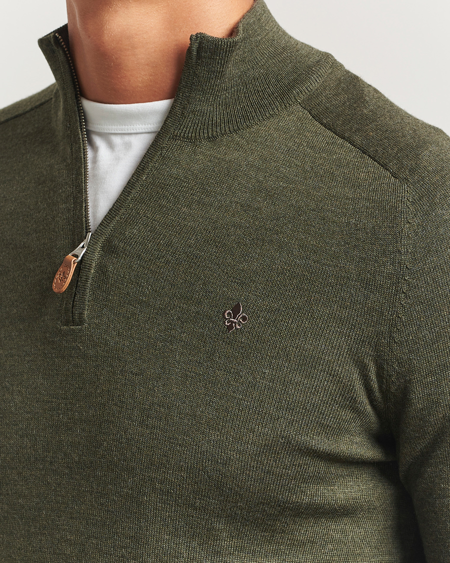 Mies | Puserot | Morris | John Merino Half Zip Olive