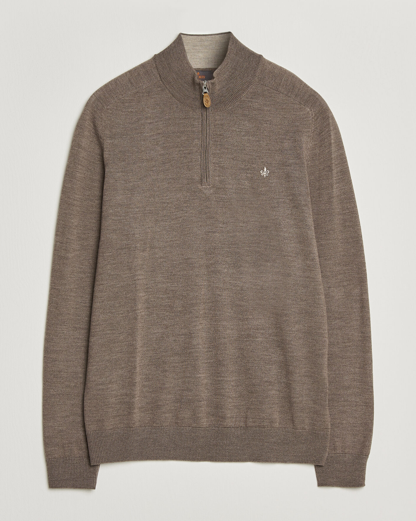 Mies | Puserot | Morris | John Merino Half Zip Brown