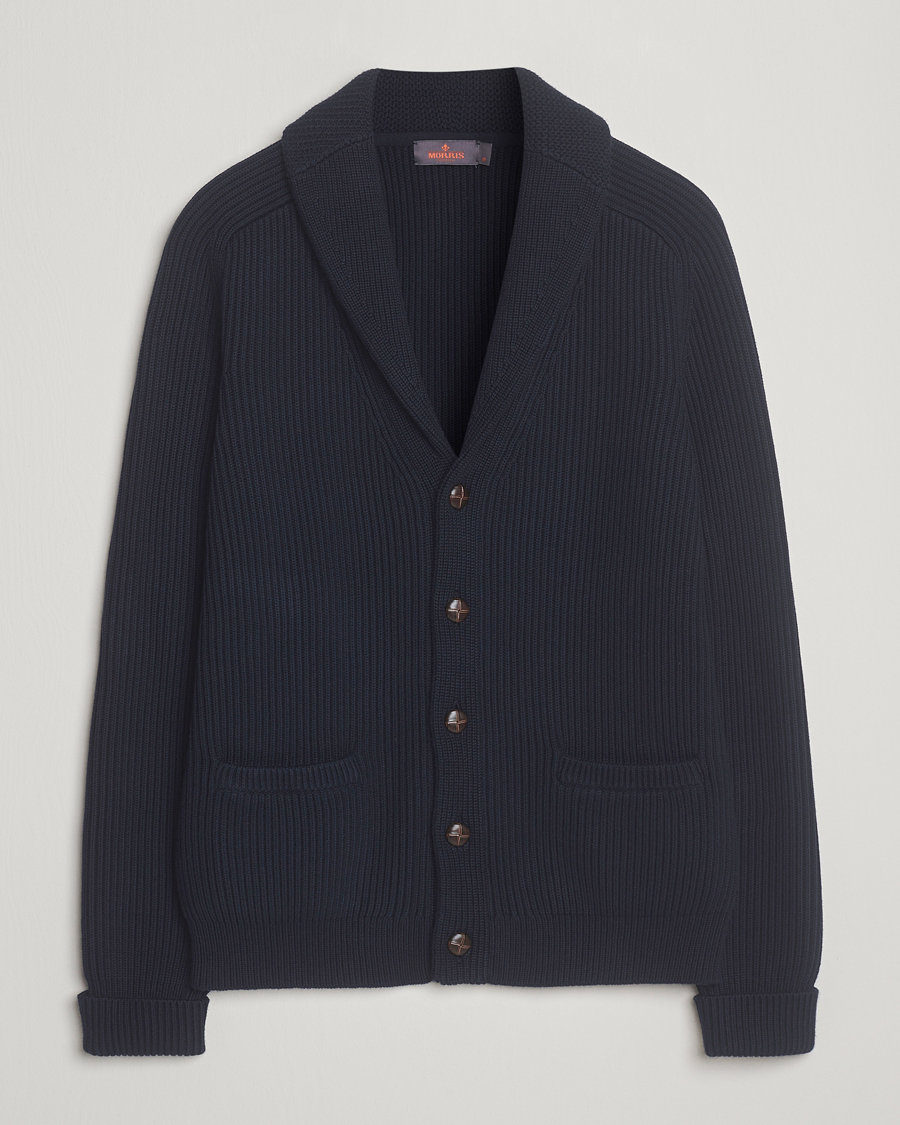 Mies | Puserot | Morris | Brayden Shawl Cardigan Navy