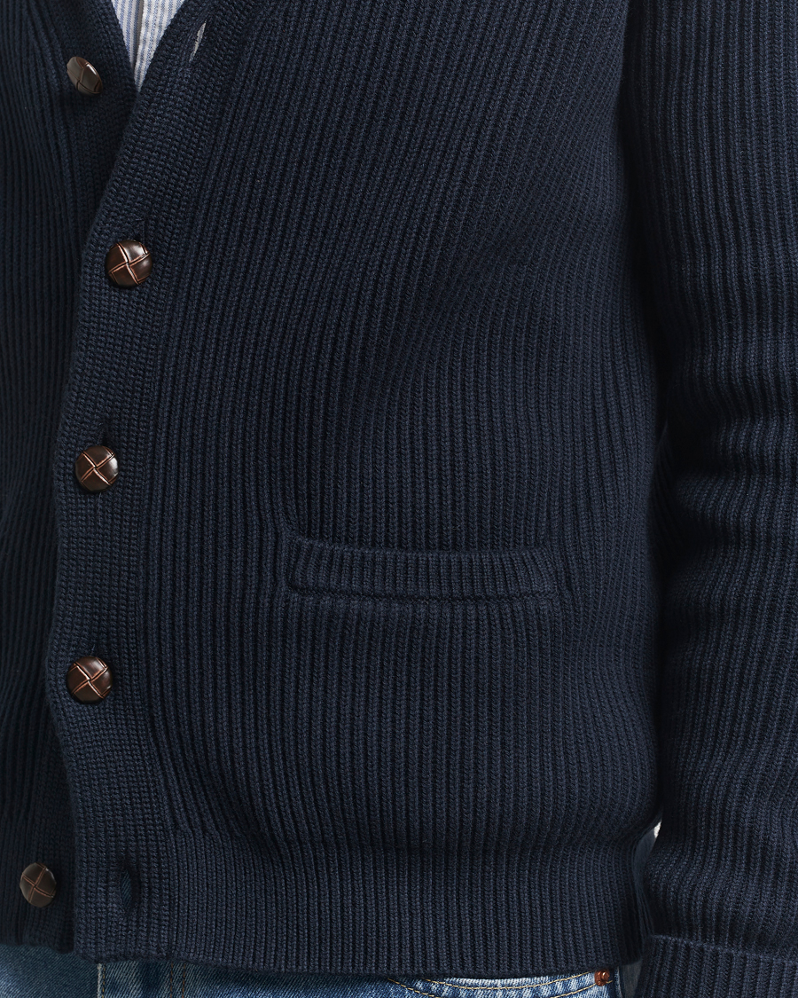 Mies | Puserot | Morris | Brayden Shawl Cardigan Navy