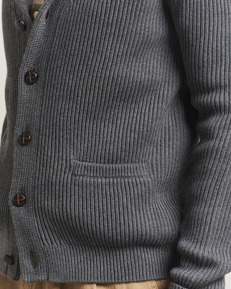 Mies | Puserot | Morris | Brayden Shawl Cardigan Grey