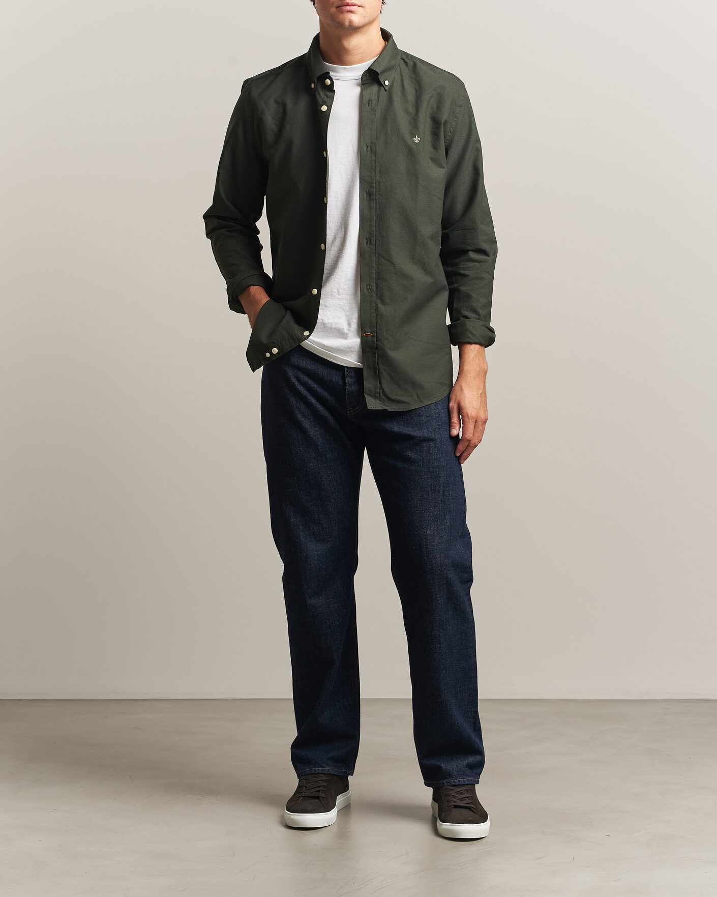 Mies | Puserot | Morris | Douglas Oxford Shirt Olive