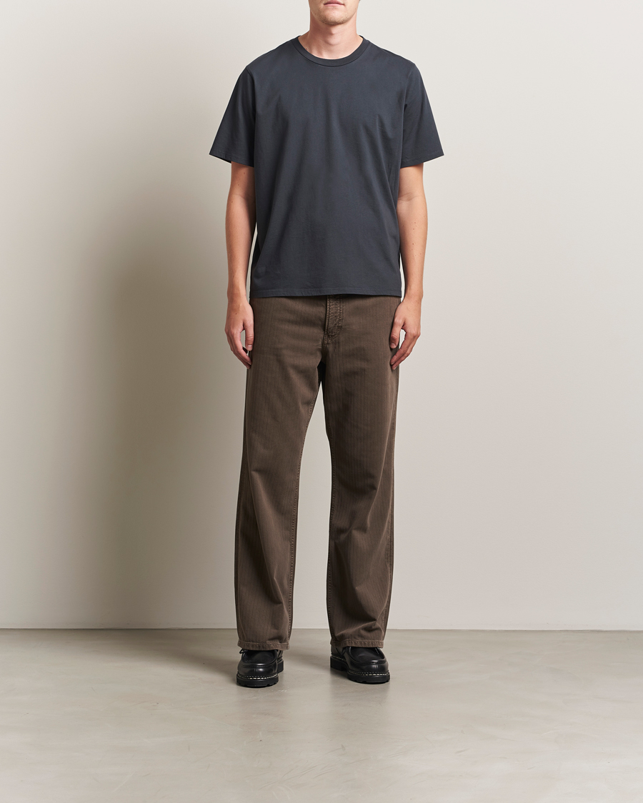 Mies | Housut | Jeanerica | Genua Herringbone Twill Chino Brown