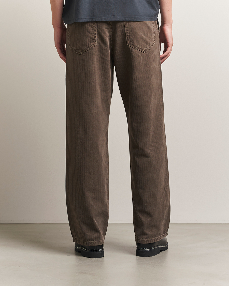 Mies | Housut | Jeanerica | Genua Herringbone Twill Chino Brown