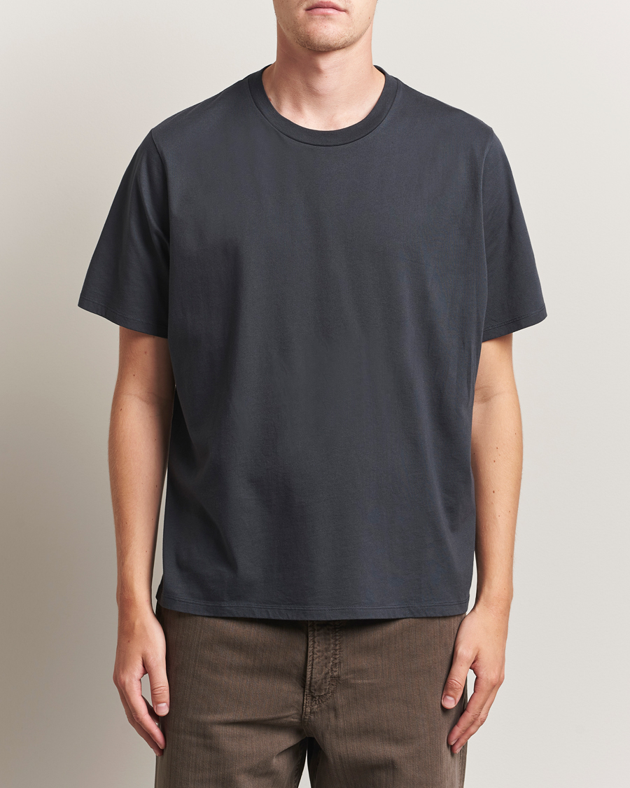 Mies | T-paidat | Jeanerica | Delon Crew Neck T-Shirt Blue Grey