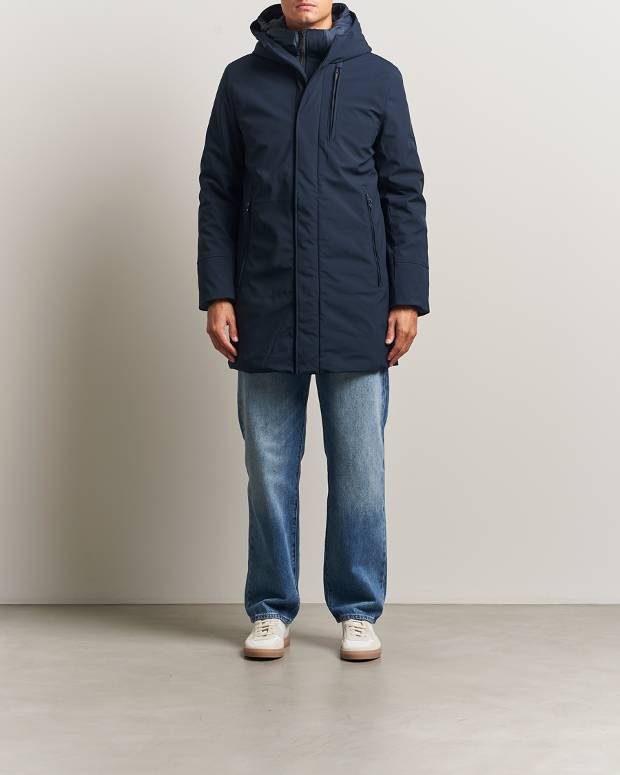 Mies | Takit | KnowledgeCotton Apparel | Climateshell Padded Jacket Navy